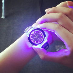 Korean EXO Harajuku LED Glow Jelly Watch for Girls
