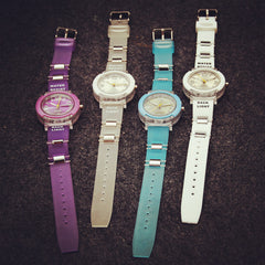 Korean EXO Harajuku LED Glow Jelly Watch for Girls