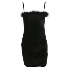 Amazon Trending Fur Strap Dress Collection
