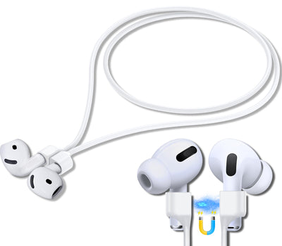 AirPod Strap with MagneticAirPod Lanyard Anti-Lost Cord for Sports Anti-Loss AirPod Accessories Compatible with AirPods 4 Case 2024 AirPod Pro 2nd/1st AirPod 3 AirPod 2/1- White 1 Pack