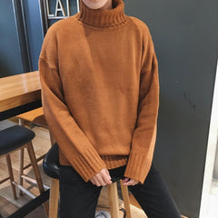Men's Turtleneck Sweater - Loose Fit Fall Winter Knit
